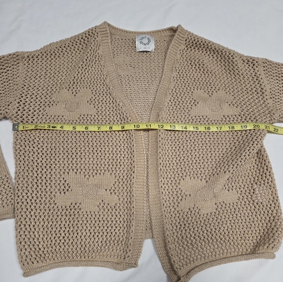 Lili Sidonio Flower Crochet Cardigan Beige S/M - Picture 7 of 8